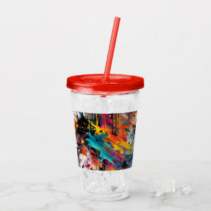 Vivid Chaos Splash Graffiti Acryltrinkbecher