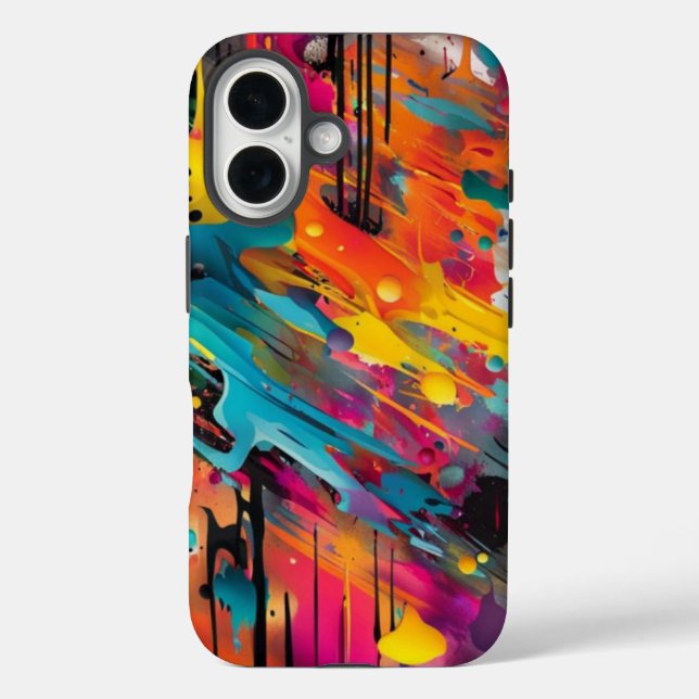 Vivid Chaos Splash Graffiti Case-Mate iPhone Hülle (Rückseite)