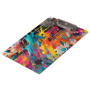 Vivid Chaos Splash Graffiti Klemmbrett