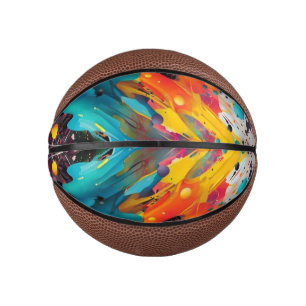 Vivid Chaos Splash Graffiti Mini Basketball