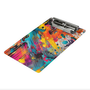 Vivid Chaos Splash Graffiti Mini Klemmbrett