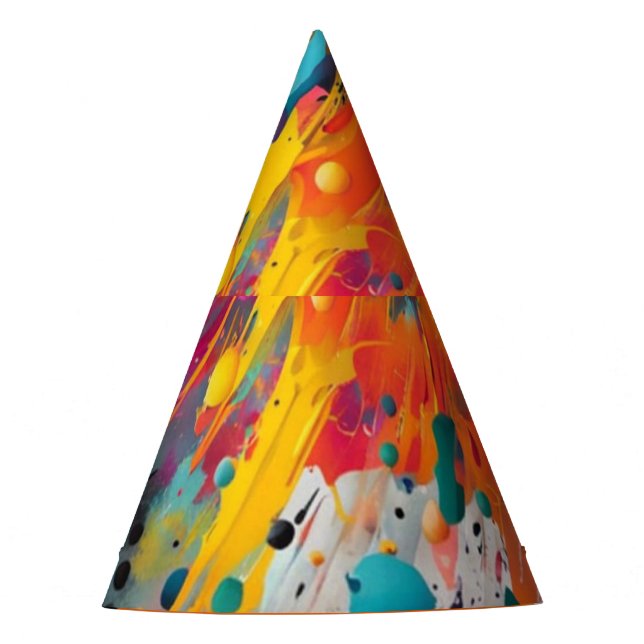 Vivid Chaos Splash Graffiti Partyhütchen (Vorderseite)