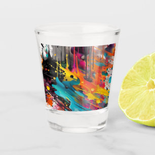 Vivid Chaos Splash Graffiti Schnapsglas