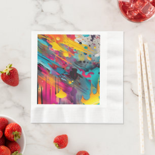 Vivid Chaos Splash Graffiti Serviette