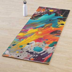 Vivid Chaos Splash Graffiti Yogamatte