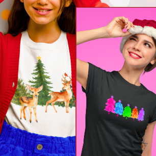Vivid Christmas Trees T-Shirt