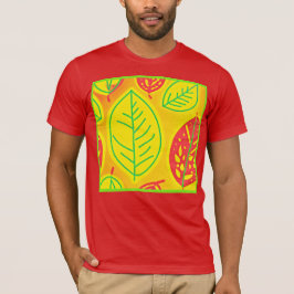 Vivid Colorful Blätter Piazza della Riforma T-Shirt