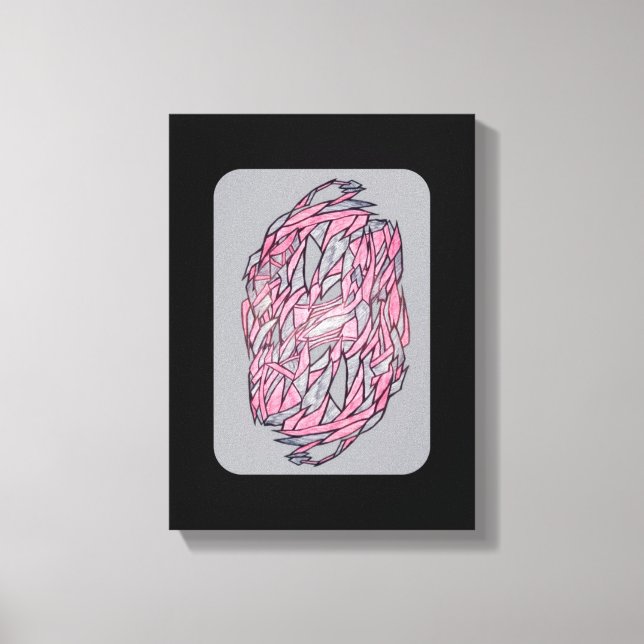 Vivid Contrast: Modern Geometric Abstract Print Leinwanddruck (Vorderseite)