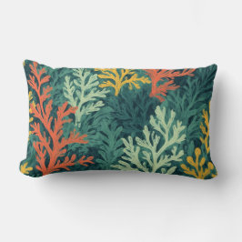 Vivid Coral Forest - Throw Kissen