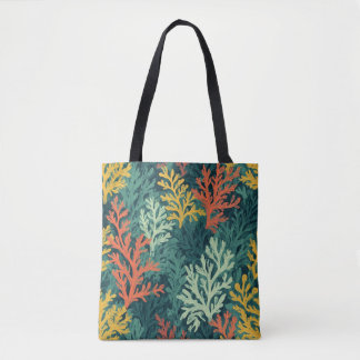Vivid Coral Forest - Tote Bag
