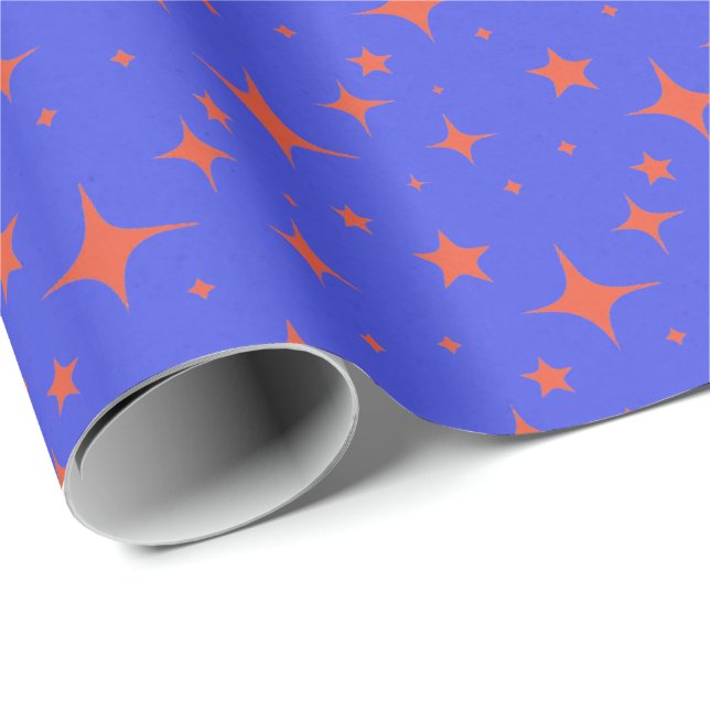 Vivid Cosmic Starry Gift Wrap Geschenkpapier (Rolleneckpunkt)