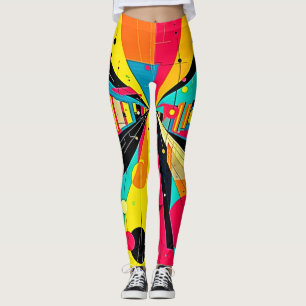 Vivid Dreams: Eine Neon Odyssey Leggings