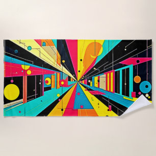 Vivid Dreams: Eine Neon Odyssey Strandtuch