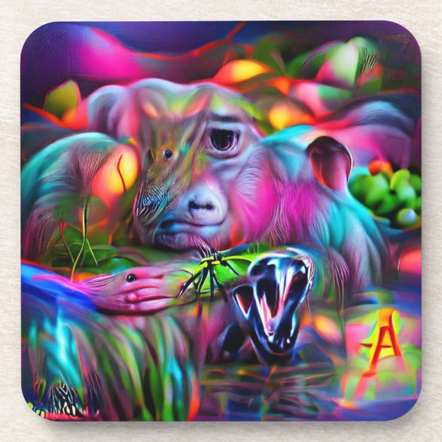 Vivid Dreamscape: Agrizoophobia Getränkeuntersetzer (Vorderseite)
