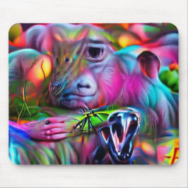 Vivid Dreamscape: Agrizoophobia Mousepad
