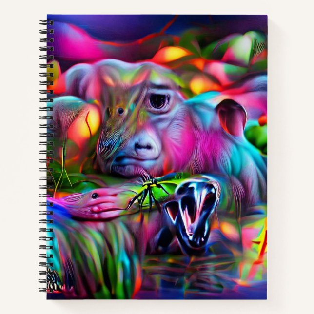 Vivid Dreamscape: Agrizoophobia Notizbuch (Vorderseite)