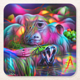 Vivid Dreamscape: Agrizoophobia Rechteckiger Pappuntersetzer