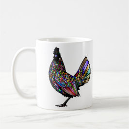 Vivid Eclectic Beautiful Rooster Kaffeetasse