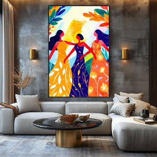 Vivid Fauvist Vision der drei Gräben Leinwanddruck