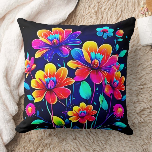 Vivid Floral Bouquet Kissen (Decke)