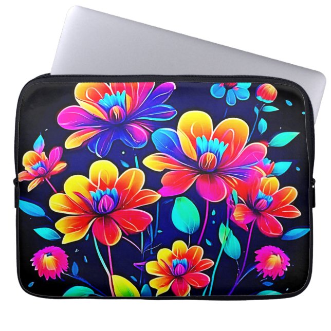 Vivid Floral Bouquet Laptopschutzhülle (Vorderseite)