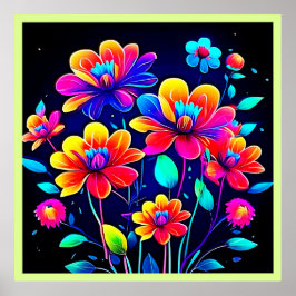 Vivid Floral Bouquet Poster