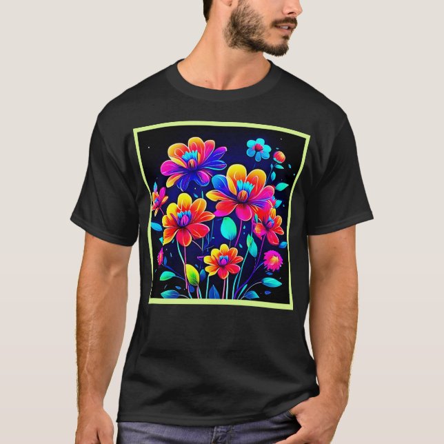 Vivid Floral Bouquet T-Shirt (Vorderseite)