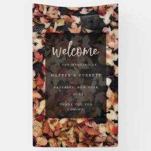 Vivid Foliage   Herbstlaube & Dunkles Holz Willkom Banner