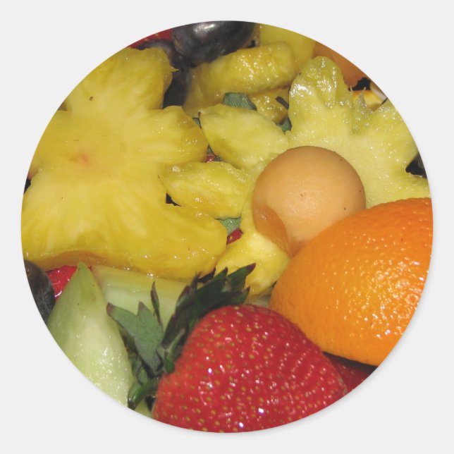 Vivid Fruit Runder Aufkleber (Vorderseite)