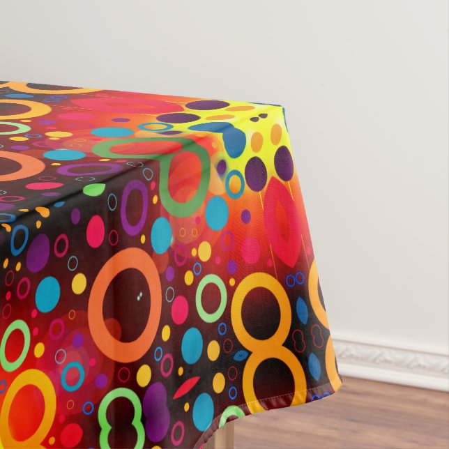 Vivid Futuristic Abstrakt Urban Trend Geometric Tischdecke (Beispiel)