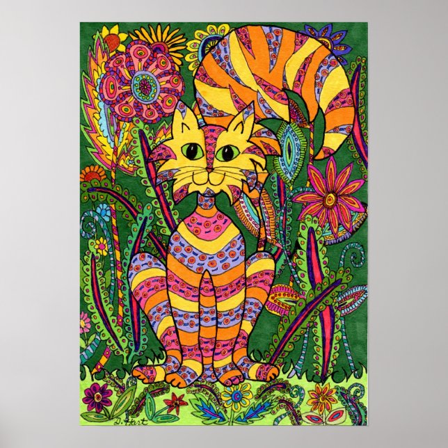 Vivid Garden Cat 2 Poster (Vorne)