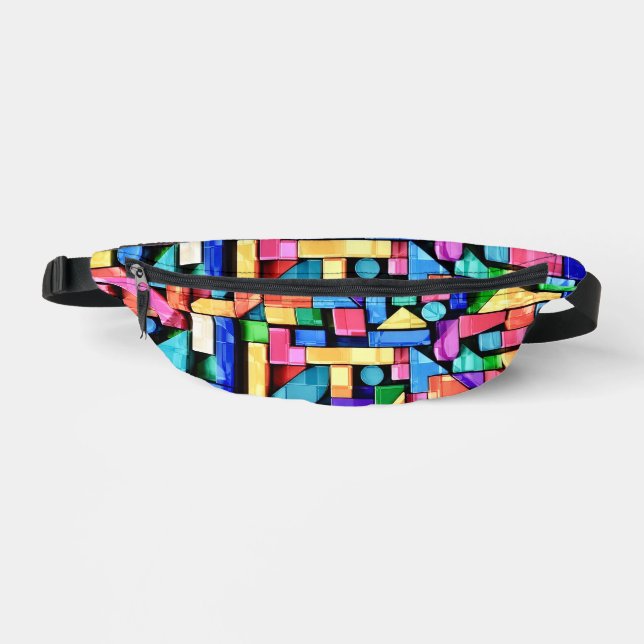 Vivid Geometric Flow Bauchtasche (Vorderseite)