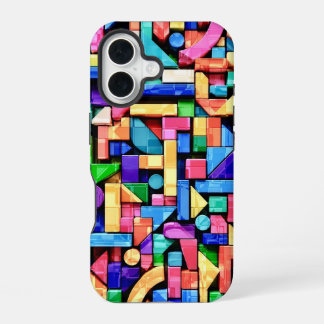 Vivid Geometric Flow iPhone 16 Hülle