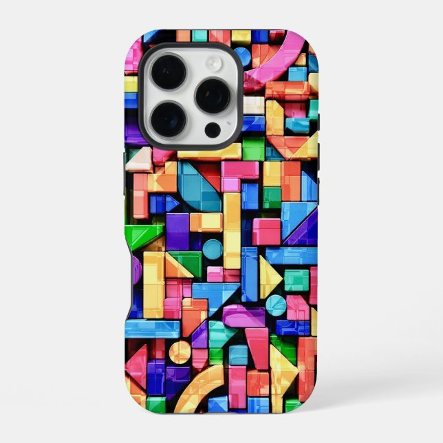 Vivid Geometric Flow iPhone Hülle (Rückseite)