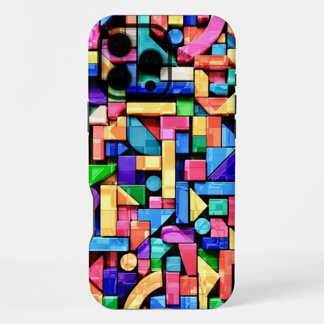 Vivid Geometric Flow iPhone Hülle (Rückseite)