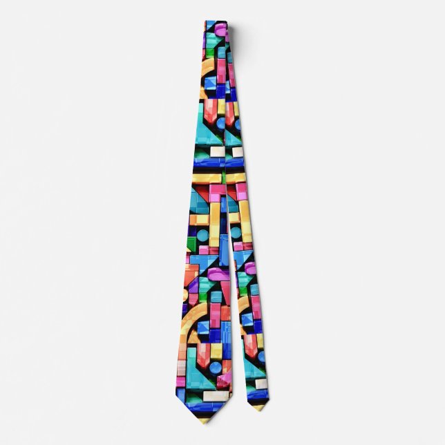 Vivid Geometric Flow Krawatte (Vorderseite)