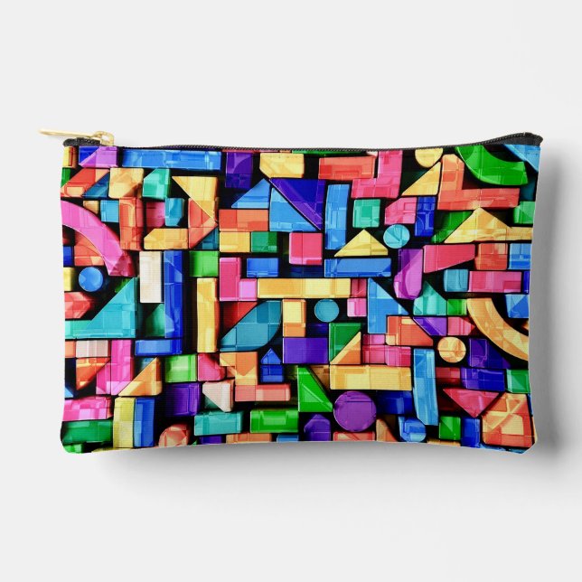 Vivid Geometric Flow Zubehörtasche (Vorderseite)