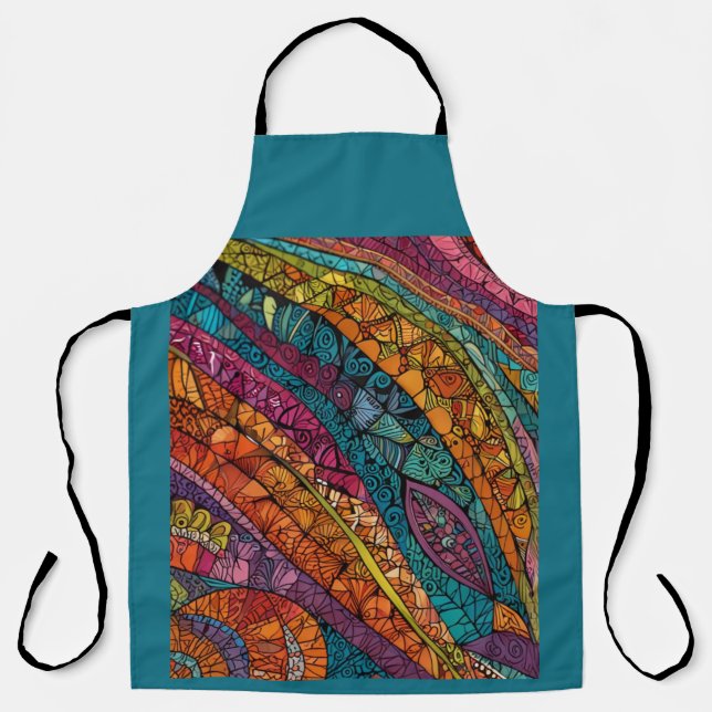 Vivid geometrische Kunst in fett gefärbten Farben Schürze (Vorderseite)