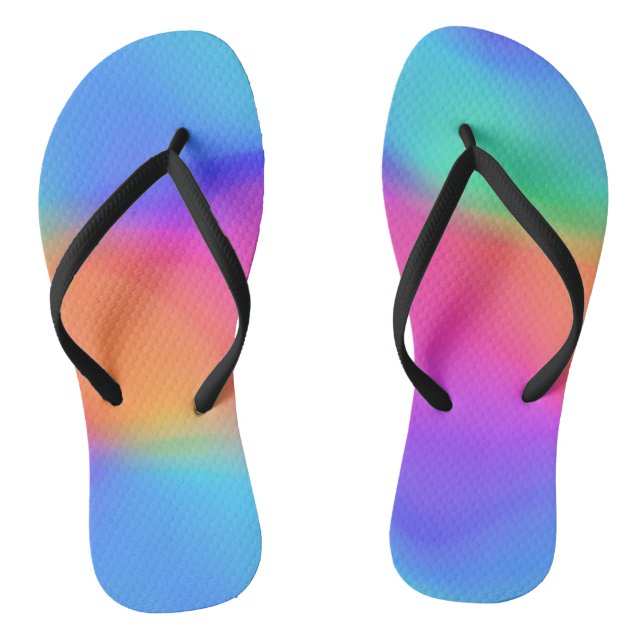 Vivid Holographic Flip Flops (Fußbett)