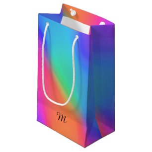 Vivid Holographic Monogram Gift Bag Kleine Geschenktüte