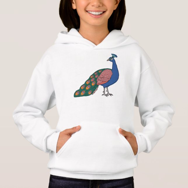 Vivid Humble Peacock  Hoodie (Vorderseite)