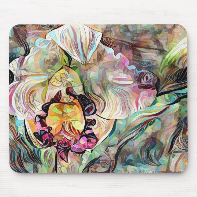 Vivid Iris Blume Mousepad (Vorne)
