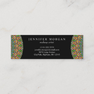 Vivid Jungle Garden Mandala Mini Business Card Mini Visitenkarte