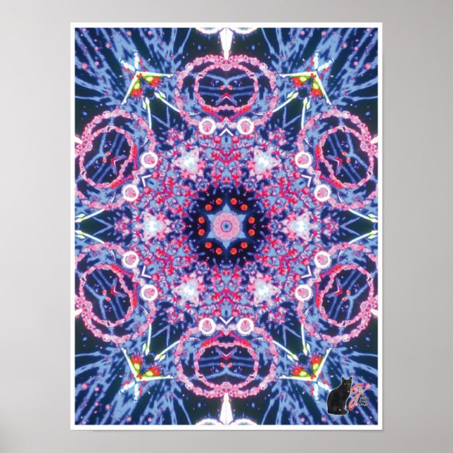 Vivid Kinetic Collage Kaleidoscope Poster (Vorne)