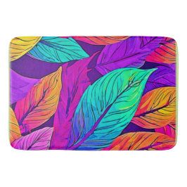 Vivid Leaf Muster Badematte