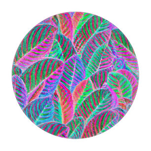 Vivid Leaf Muster Design Schneidebrett
