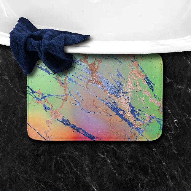 Vivid Marble | Farbige, fette Pastelle Wasserfarbe Badematte (Von Creator hochgeladen)