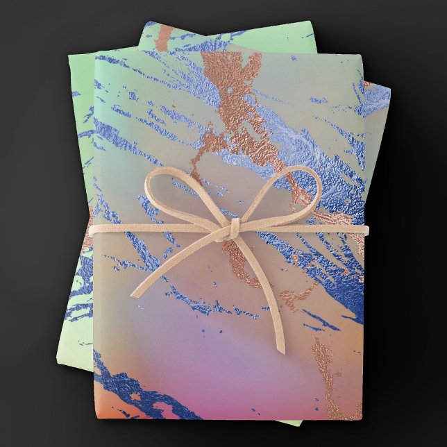 Vivid Marble | Farbige, fette Pastelle Wasserfarbe Geschenkpapier Set (Von Creator hochgeladen)