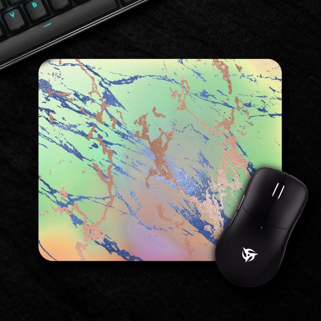 Vivid Marble | Farbige, fette Pastelle Wasserfarbe Mousepad (Von Creator hochgeladen)