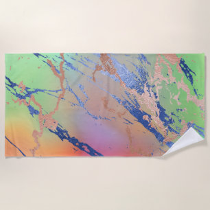 Vivid Marble   Farbige, fette Pastelle Wasserfarbe Strandtuch